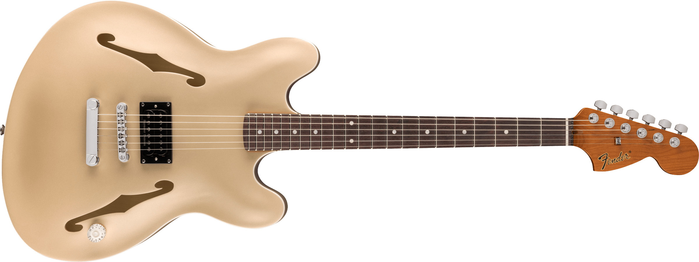 Fender Tom DeLonge Starcaster Rosewood Fingerboard, Chrome Hardware, Satin Shoreline Gold 0262360544