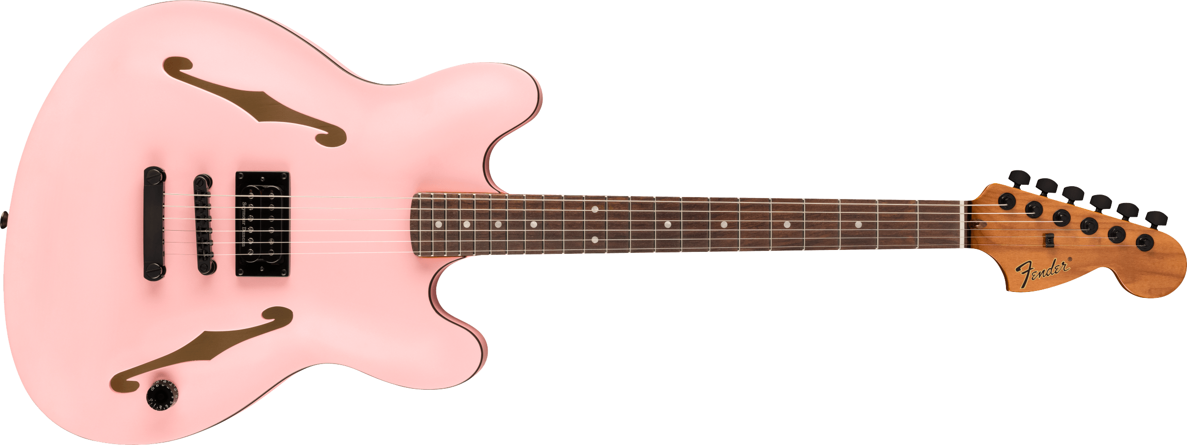 Fender Tom DeLonge Starcaster Rosewood Fingerboard, Black Hardware, Satin Shell Pink 0262370556