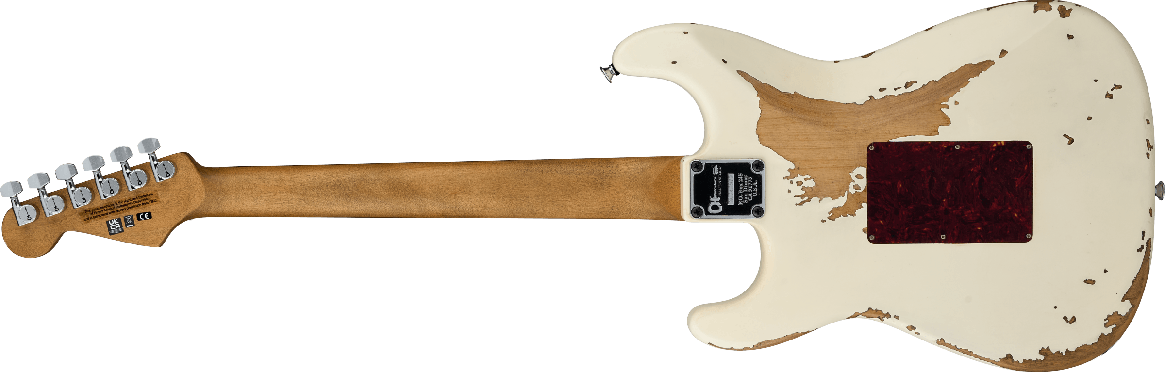 CHARVEL LIMITED EDITION Distressed Relic Super-Stock So-Cal Style 1 HH FR RW, Rosewood Fingerboard, Aged Arctic 2966634300 SERIAL NUMBER MC241757 - 8.4 LBS