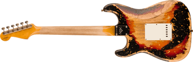 Fender Custom Shop 1963 Stratocaster Super Heavy Relic 3A Rosewood Fingerboard, Super Faded Aged Black over 3-Color Sunburst 9236091094