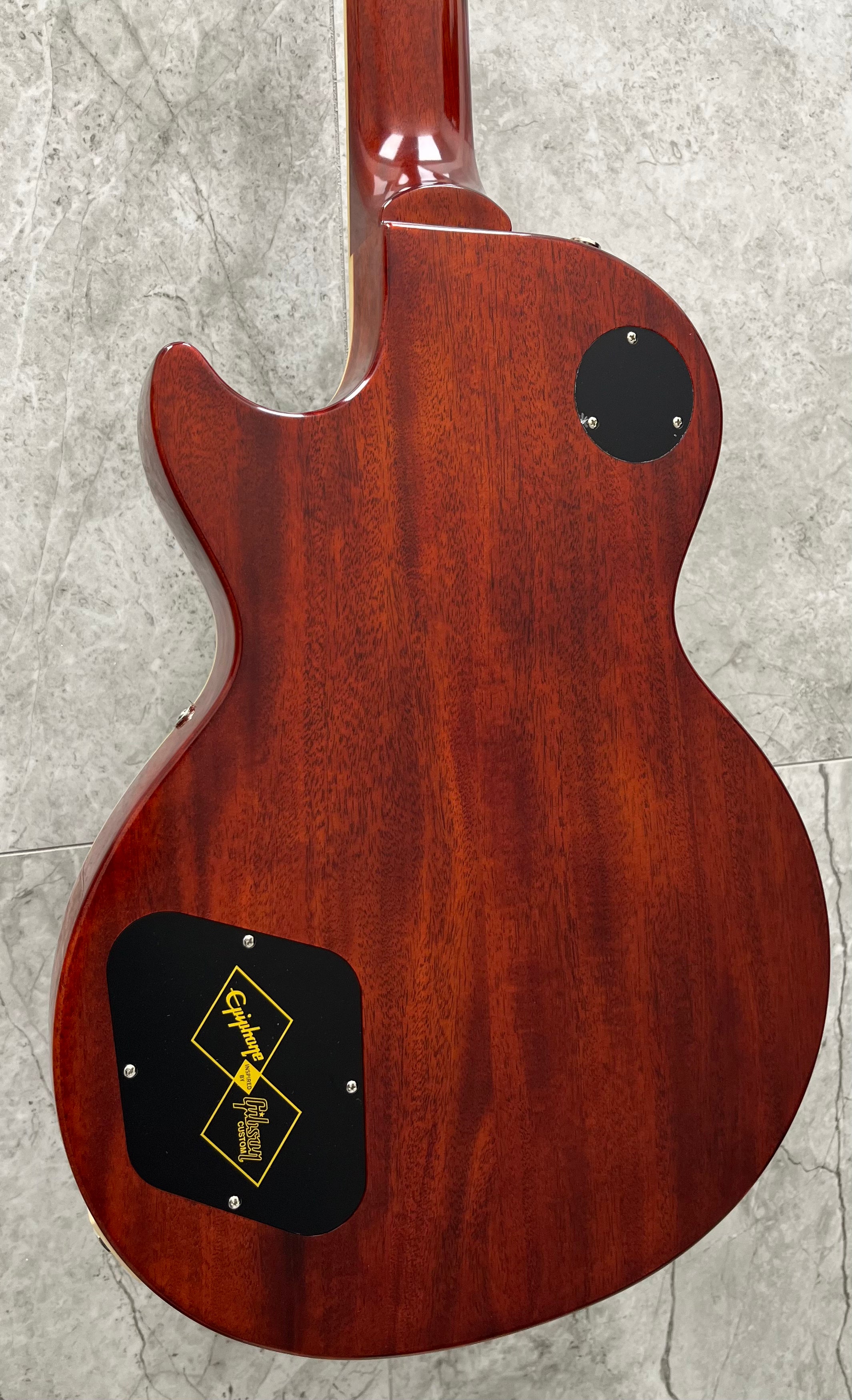 Epiphone 1959 Figured Flame Top Les Paul Standard Reissue Electric Guitar with Hardshell Case - Washed Bourbon Burst ECLPR9WBNH SERIAL NUMBER 24111522426 - 9.6 LBS