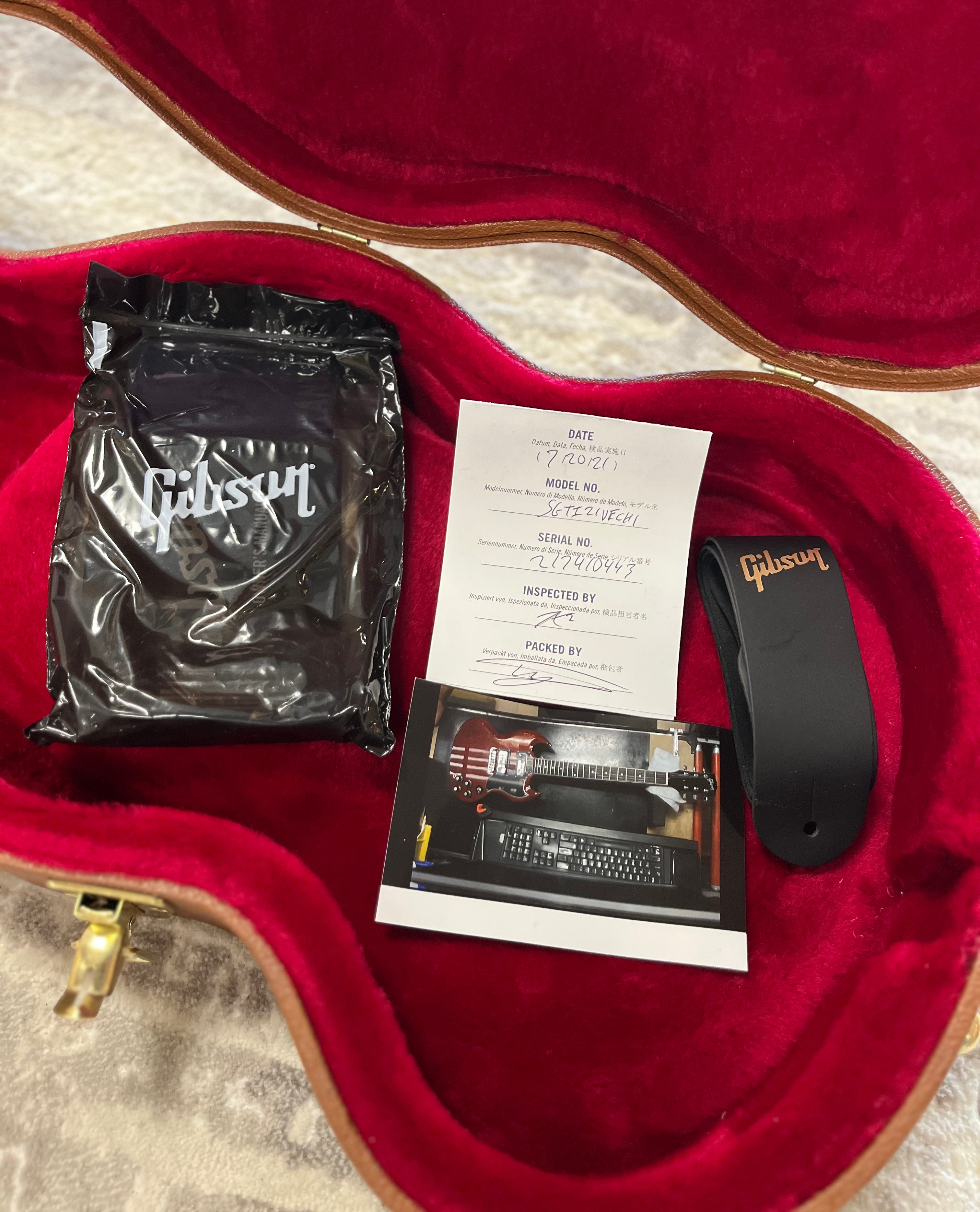 Gibson USA Tony Iommi Monkey SG Special in Vintage Red SGTI21VCCH SERIAL NUMBER 217410443 - 6.6 LBS