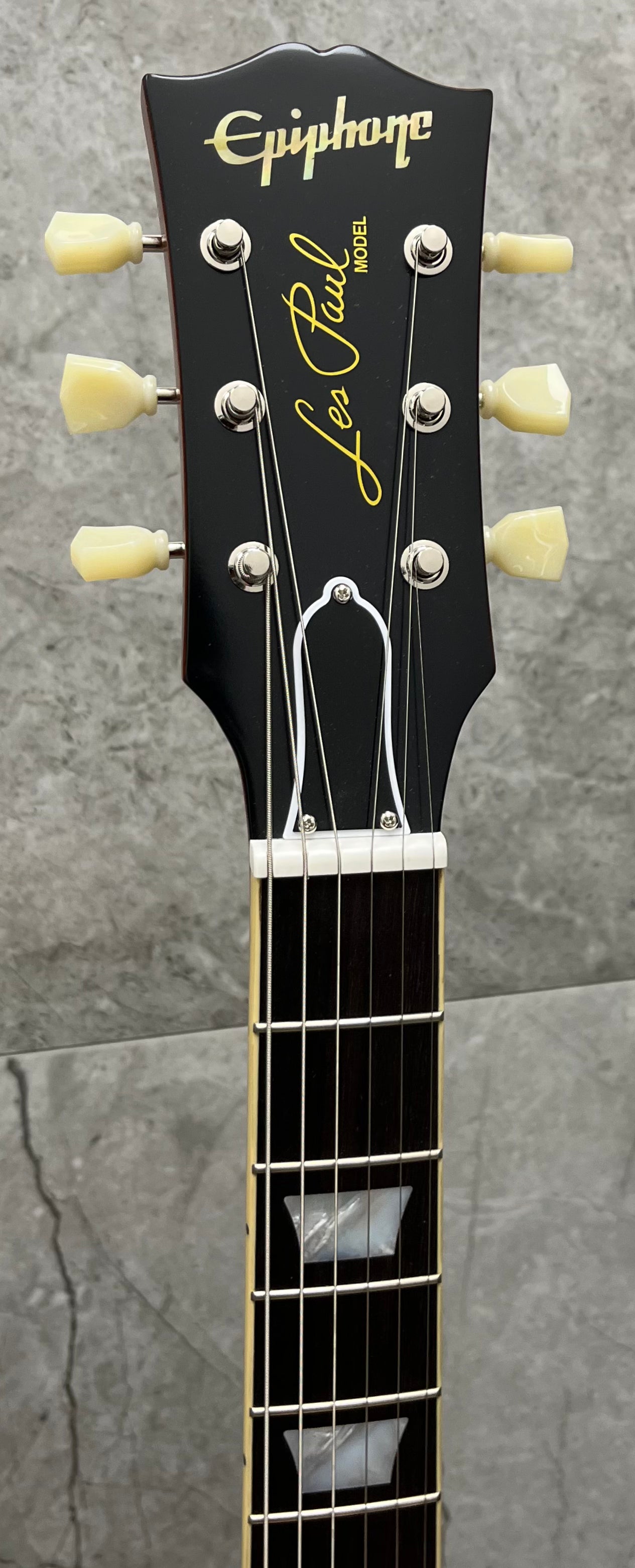 Epiphone 1959 Figured Flame Top Les Paul Standard Reissue Electric Guitar with Hardshell Case - Washed Bourbon Burst ECLPR9WBNH SERIAL NUMBER 24111522426 - 9.6 LBS