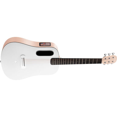 Lava Music ME Play 36” Acoustic / Electric Guitar With Gig Bag, Light Peach / Frost White L9200003