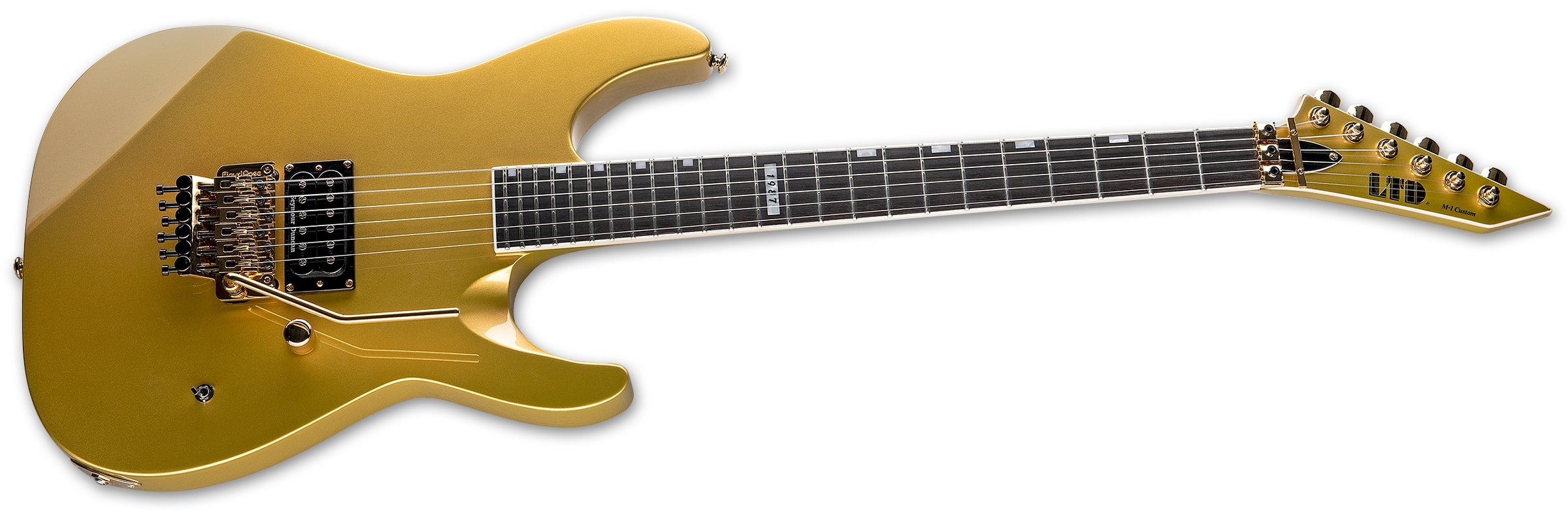 ESP LTD M-1 Custom '87 Left-Handed Electric Guitar, Metallic Gold LM1CTM87MGOLH