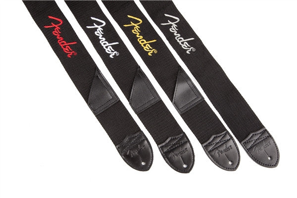 Fender® 2" Black Poly Strap w/ Red Fender® Logo 0990662015 - L.A. Music - Canada's Favourite Music Store!