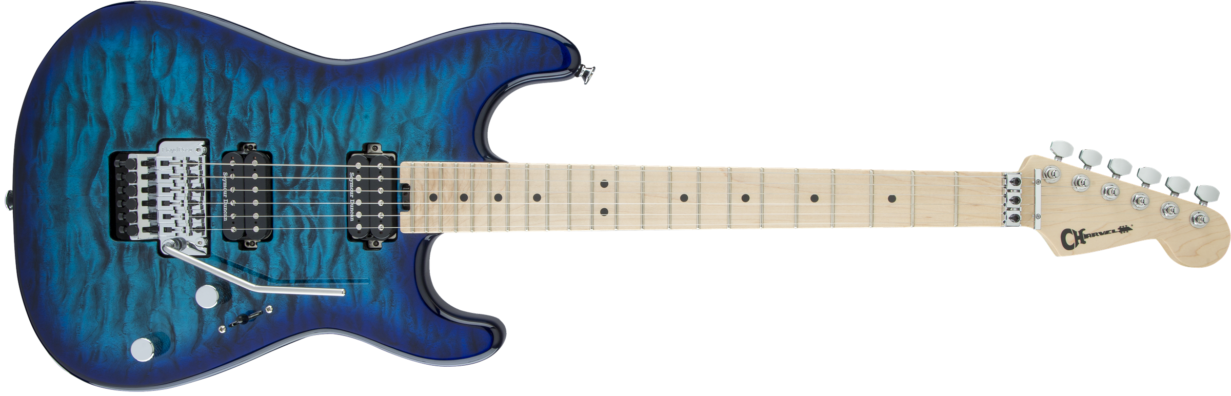 Charvel Pro-Mod San Dimas Style 1 HH FR Quilted Maple Top in Chlorine Burst