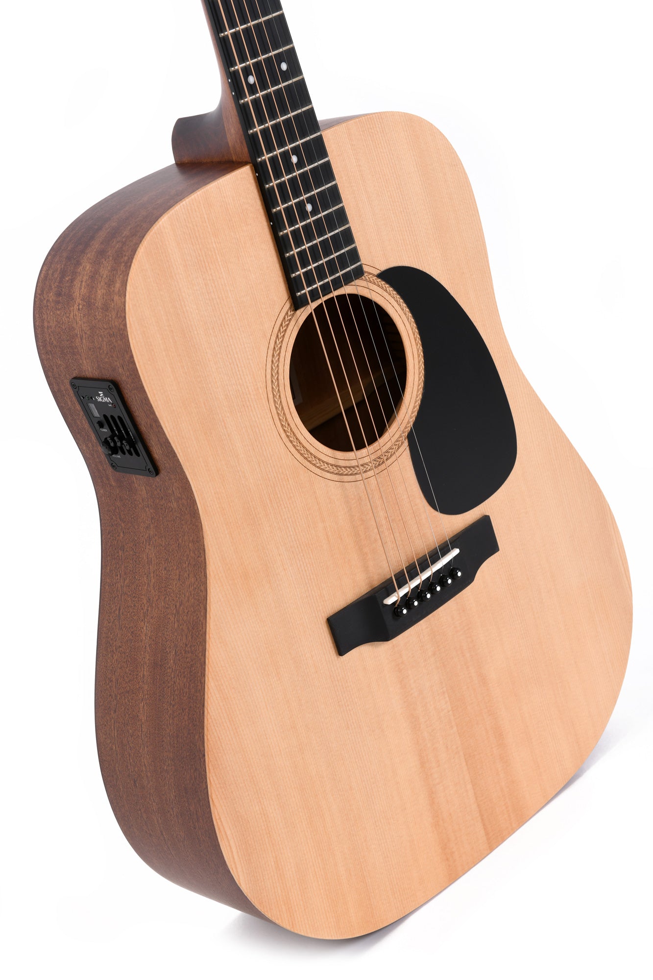 Sigma Guitars Dreadnought Acoustic Electric Guitar, Natural Item DME+
