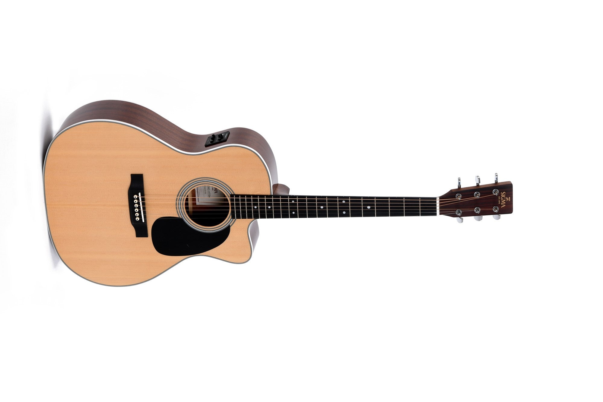 Sigma Guitars 1 Series Jumbo Acoustic / Electric Guitar, Natural JMC-1E