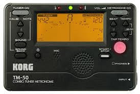 Korg Compact All in one Tuner & Metronome with large LCD displayBlack TM50-BK - L.A. Music - Canada's Favourite Music Store!