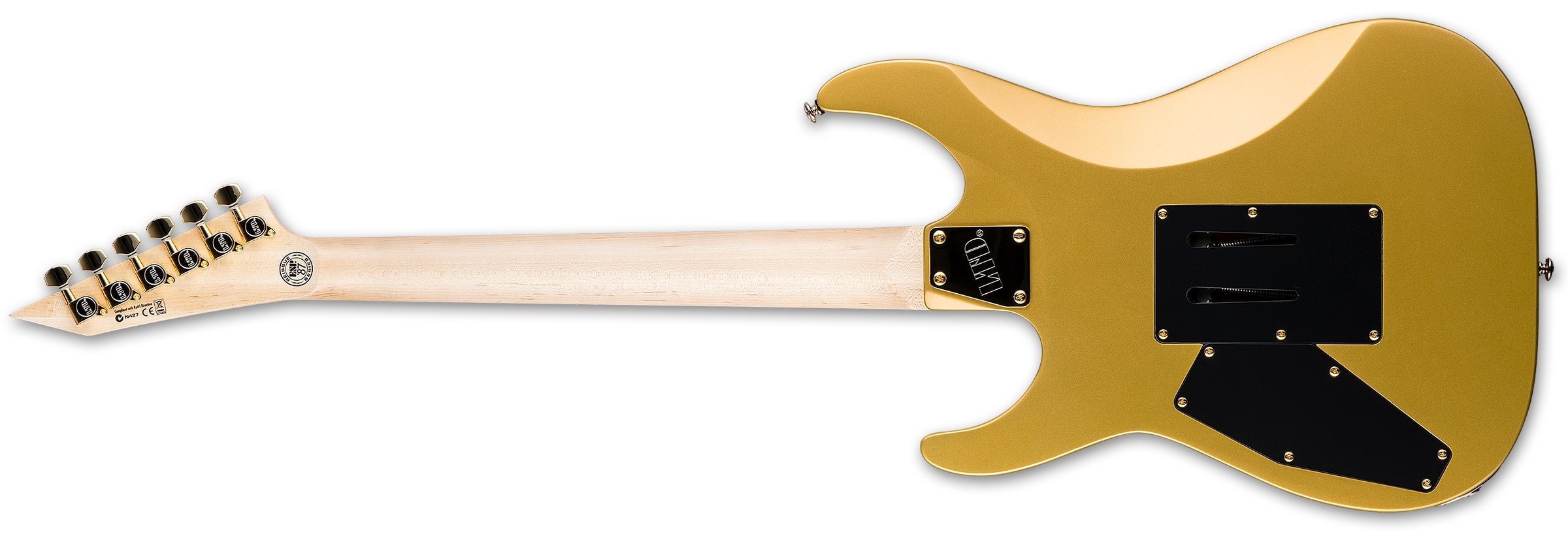 ESP LTD Mirage Deluxe 87 Electric Guitar, Metallic Gold LMIRAGEDX87MGO