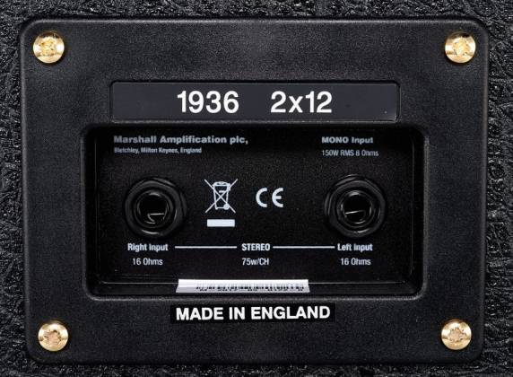 Marshall 150 Watt 2 X 12 Mono 2X75 watt Stereo Cabinet 1936