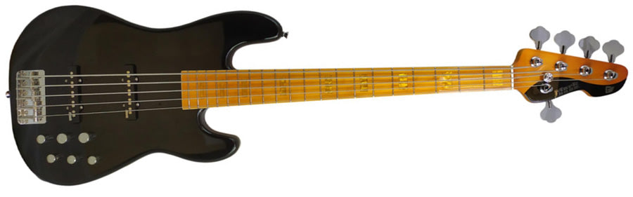 Markbass GV 5 Gloxy 5 String Electric Bass, Black MB-GV-5-GLOXY-BK-CR-MP
