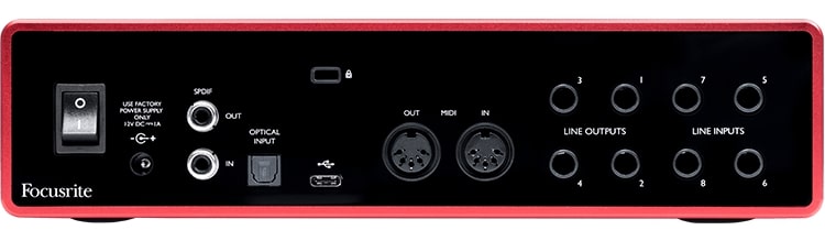 Focusrite 18i8 18 in 8 out USB Audio Interface SCARLETT-18I8-3RD-GEN
