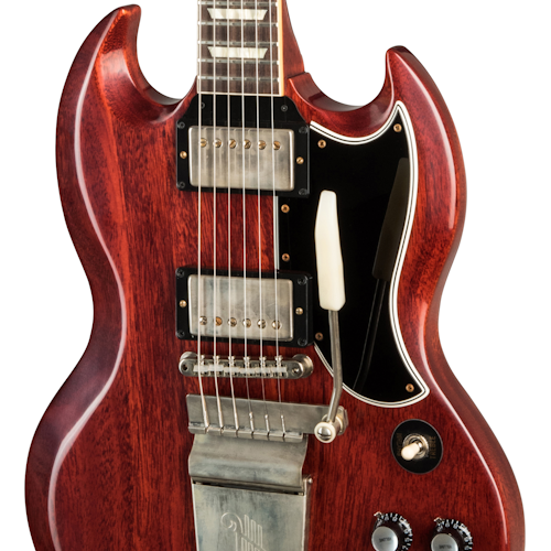 Gibson 1964 SG Standard Reissue with Maestro Vibrola VOS Cherry Red SGSR64VOCHNM
