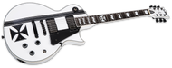 ESP LTD James Hetfield Iron Cross Electric Guitar Snow White with Stripes Graphic