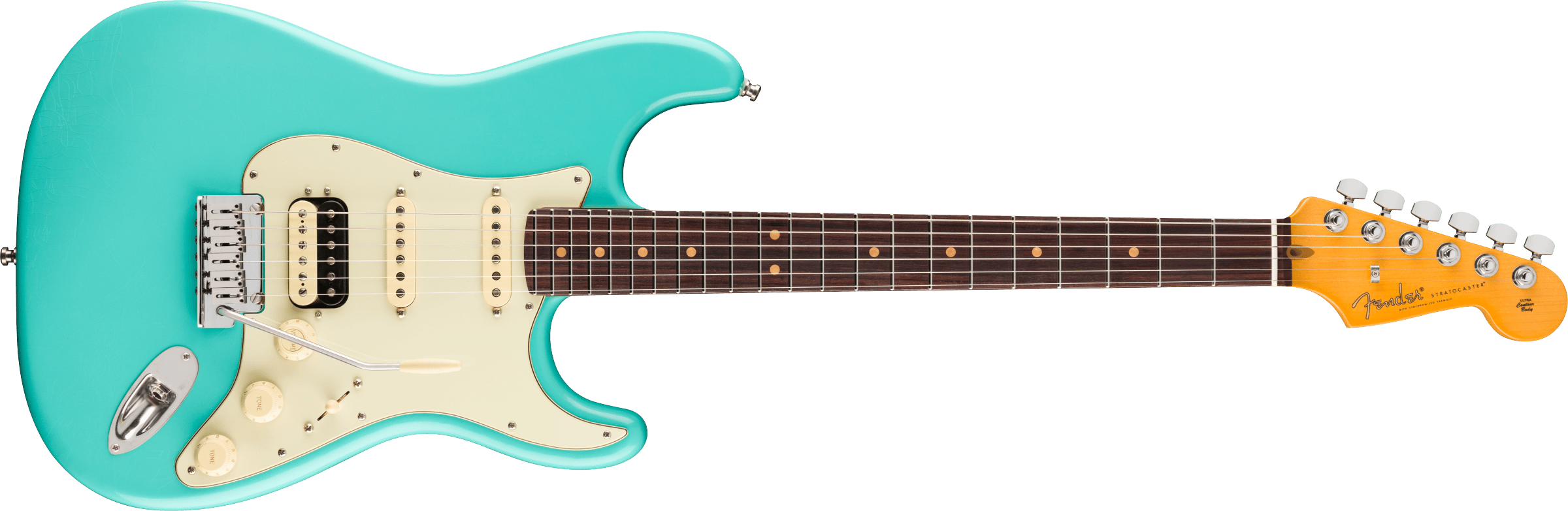 FENDER American Ultra Luxe Vintage 60s Stratocaster HSS, Rosewood Fingerboard, Sea Foam Green 0118230849