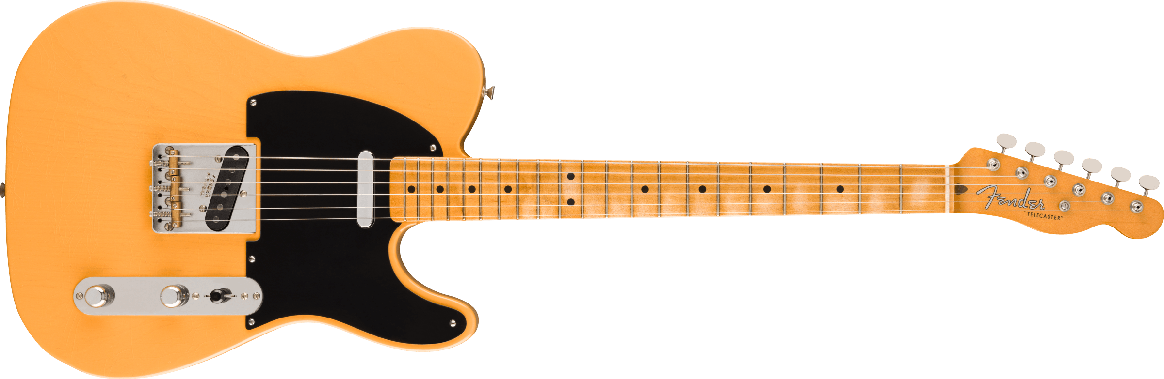 Fender 75th Anniversary Vintera Road Worn 1951 Telecaster Maple Fingerboard Butterscotch Blonde 0140122750 SERIAL NUMBER MX26002957 - 7 LBS 13 OZ