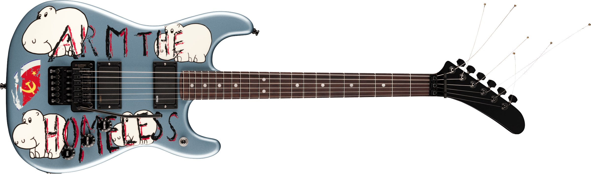 Fender Presents Tom Morello "Arm The Homeless" Rosewood Fingerboard Blue Ice Metallic 0140360783 SERIAL NUMBER TM25000364 - 8 LBS 2 OZ