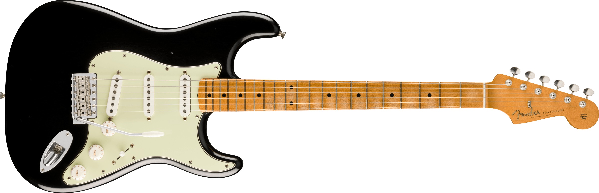 Fender Limited Edition Vintera  II Road Worn 60s Stratocaster Maple Fingerboard, Black 0148082306 SERIAL NUMBER MX25076627 - 7 LBS 1 OZ