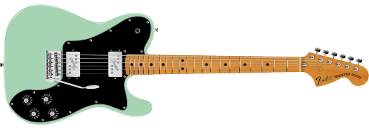 FENDER Vintera II 70s Telecaster Deluxe with Tremolo, Maple Fingerboard, Surf Green 0149072357