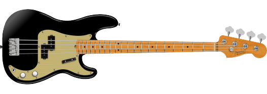 Vintera II 50s Precision Bass, Maple Fingerboard, Black 0149212306