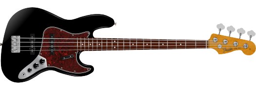 FENDER Vintera II 60s Jazz Bass, Rosewood Fingerboard, Black 0149230306