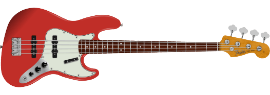 FENDER Vintera II 60s Jazz Bass, Rosewood Fingerboard, Fiesta Red 0149230340