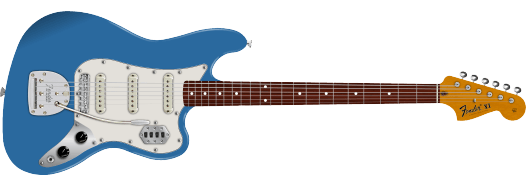 FENDER Vintera II 60s Bass VI, Rosewood Fingerboard, Lake Placid Blue 0149240302