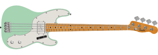 FENDER Vintera II 70s Telecaster Bass, Maple Fingerboard, Surf Green 0149252357