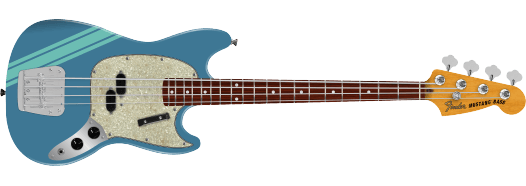 FENDER Vintera II 70s Mustang Bass, Rosewood Fingerboard, Competition Burgundy 0149260320