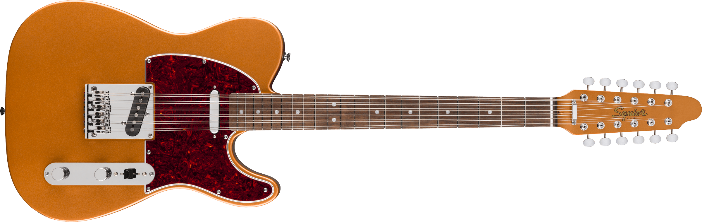 SQUIER Paranormal Troy Van Leeuwen Telecaster XII Tortoiseshell Pickguard, Copper 0371030594
