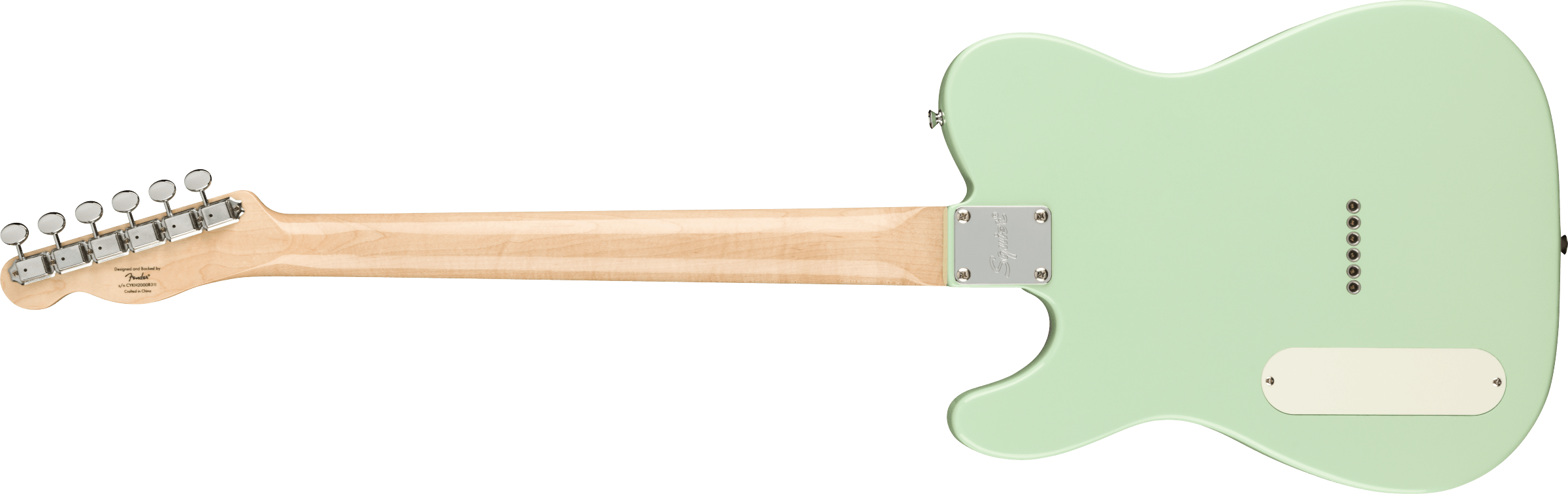 Squier Paranormal Baritone Cabronita Telecaster Parchment Pickguard, Surf Green 0377030557