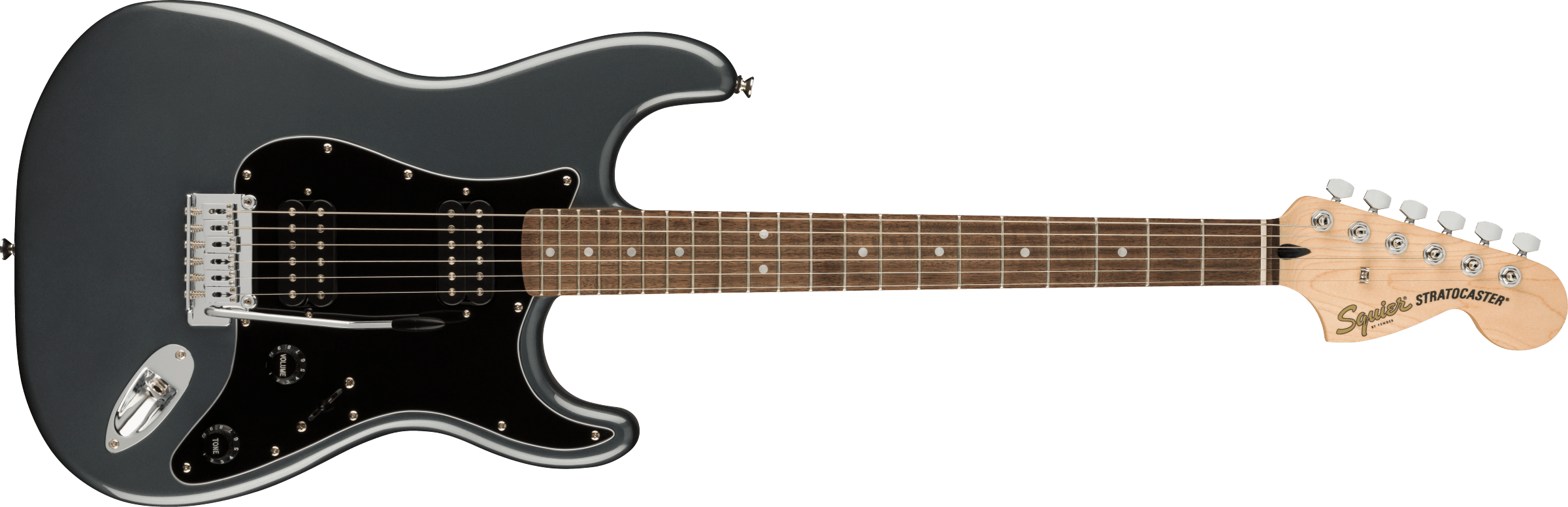 Squier Affinity Series™ Stratocaster® HH, Laurel Fingerboard, Black Pickguard, Charcoal Frost Metallic 0378051569