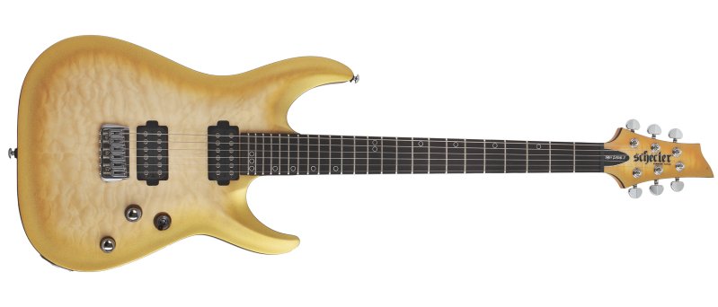 Schecter Omen Extreme-II Electric Guitar, Natural Gold Burst 1325-SHC