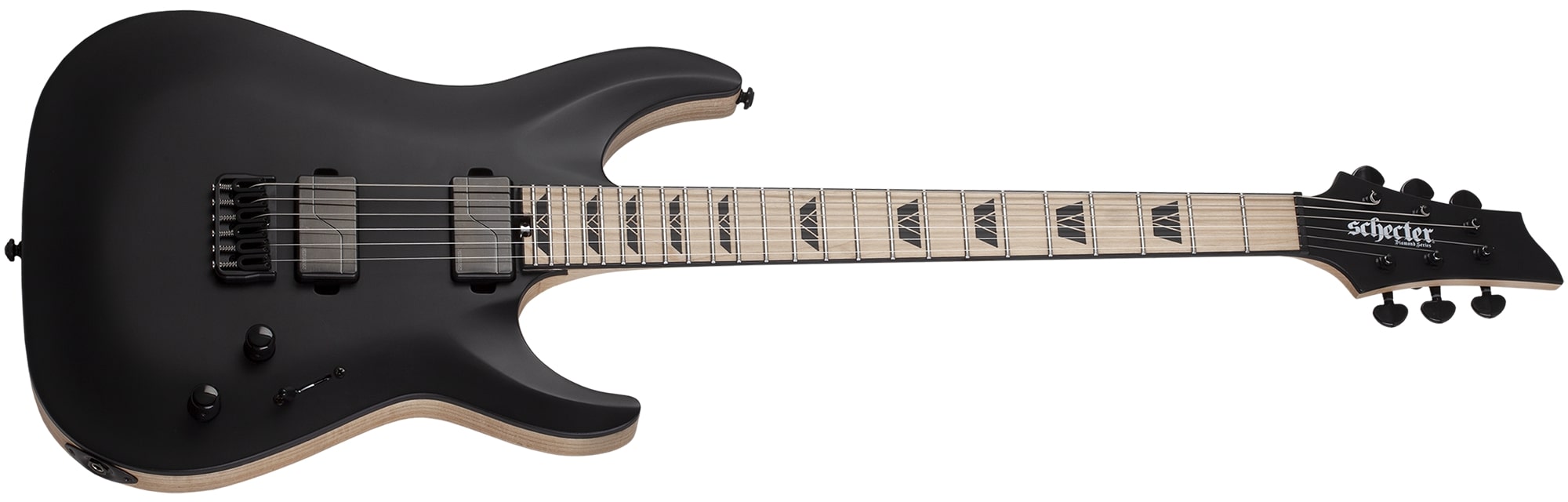 Schecter C 1 SLS Custom W FISHMAN PICKUPS AND STAINLESS STEEL FRETS Electric Guitar Satin Black 1382 SHC