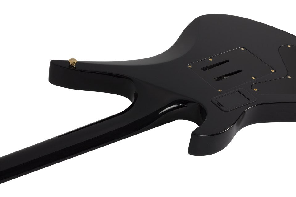 Schecter Synyster Gates Custom-S W/ SUSTAINIAC 6 String Electric Guitar Black Gold Stripes 1742-SHC