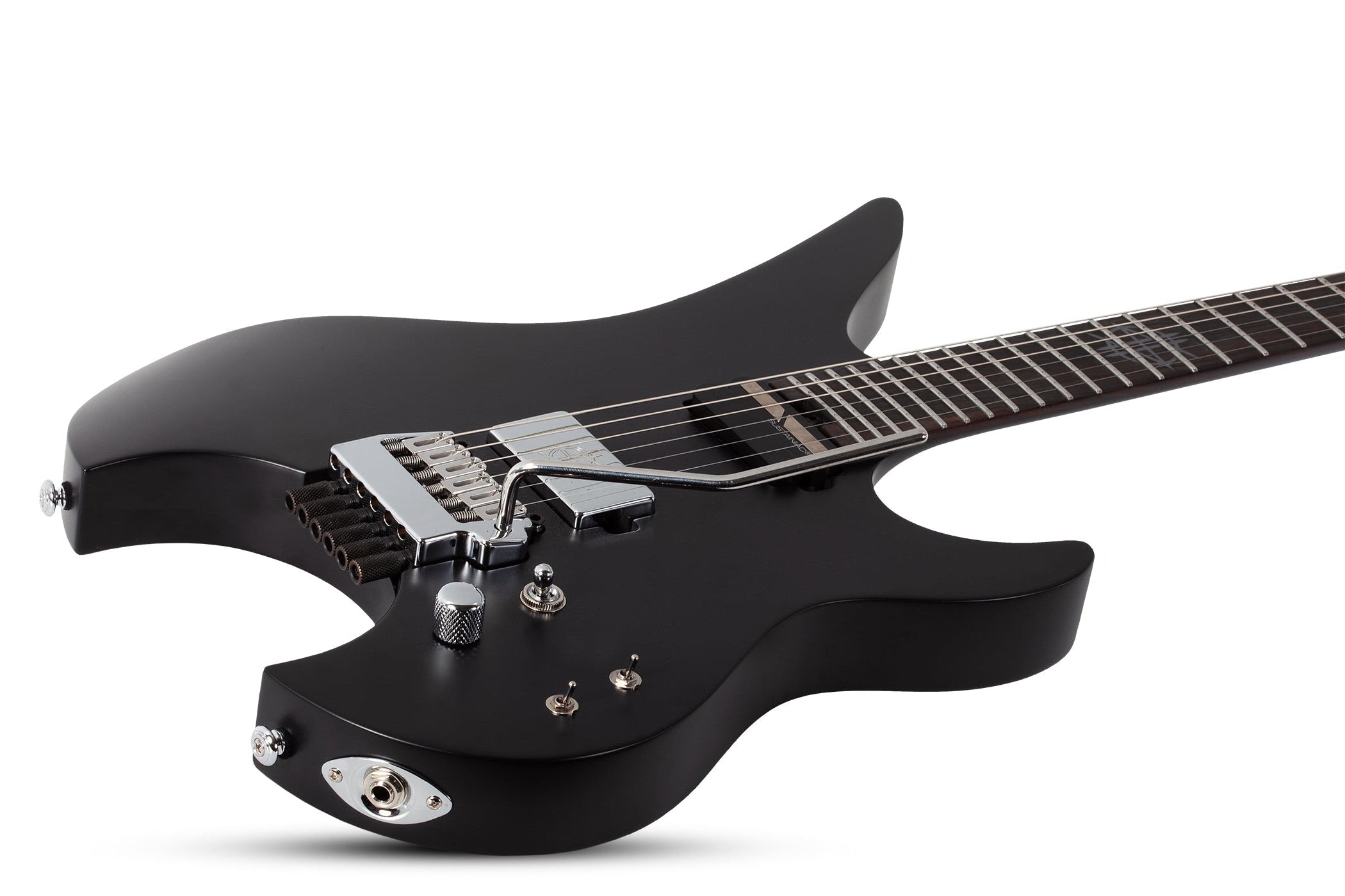 Schecter Synyster Gates Custom 6 TR S W/ SUSTAINIAC Headless Electric Guitar, Satin Black 2115-SHC