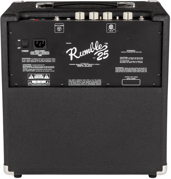 Fender Rumble 25 V3 Bass Amplfier 25 Watts Black, Silver 2370200000