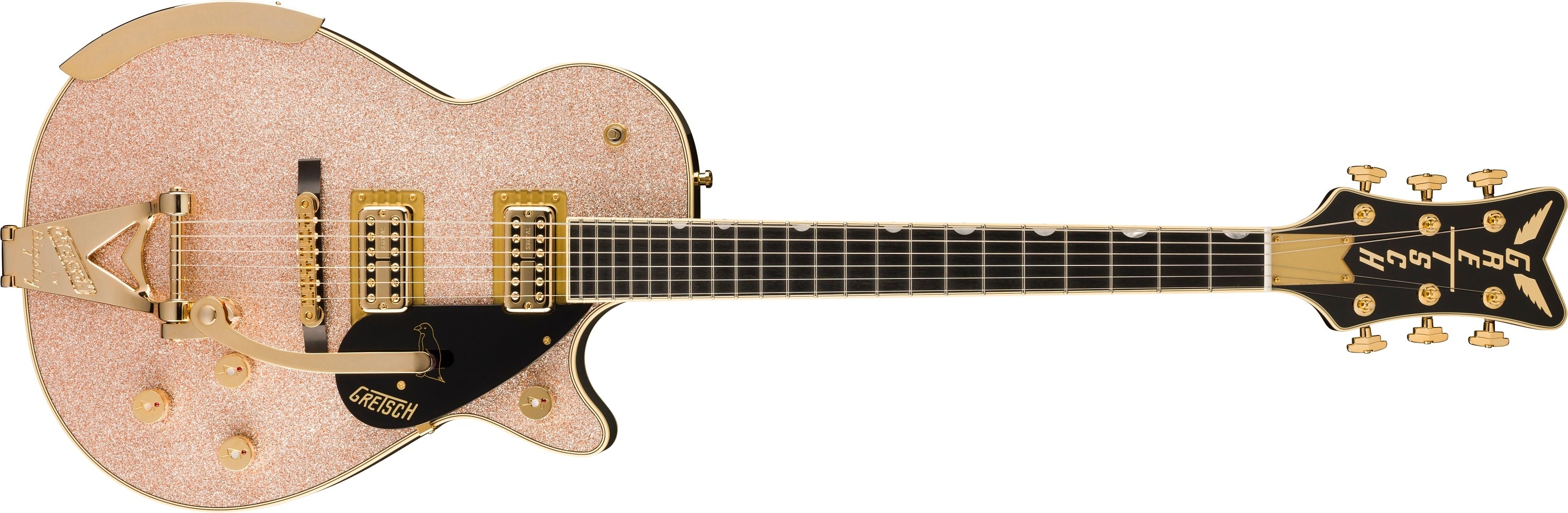 Gretsch MADE IN JAPAN Limited Edition Penguin with String-Thru Bigsby Ebony Fingerboard, Champagne Sparkle 2400585816