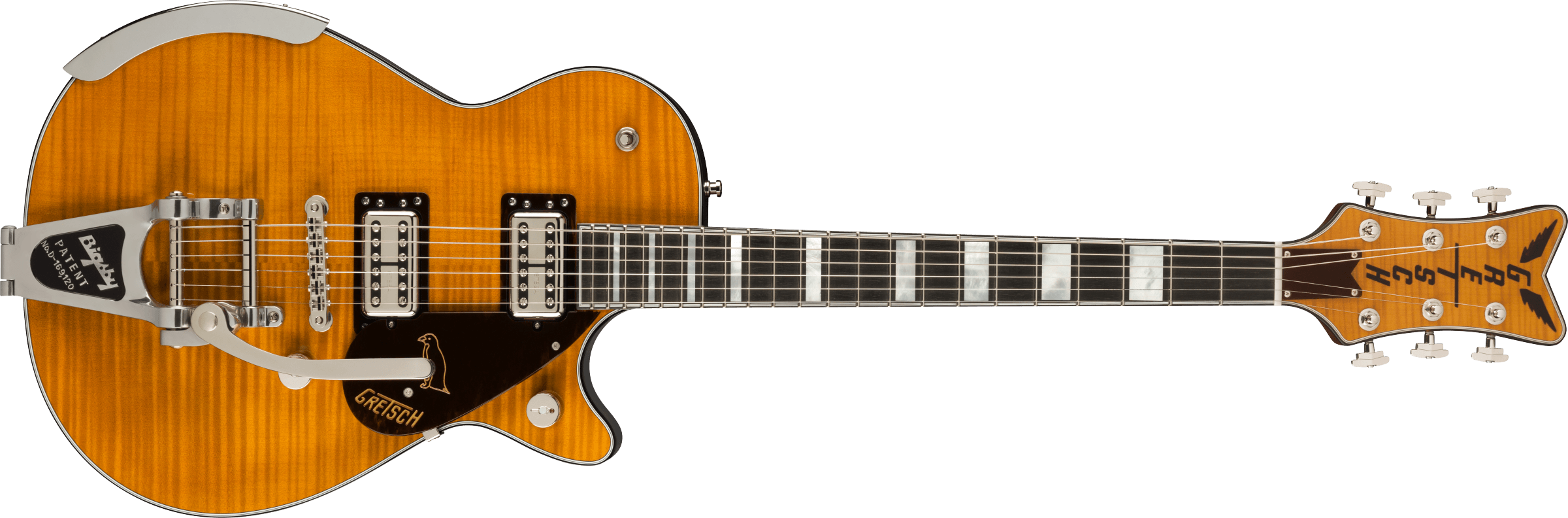 Gretsch G6134TFM-NH Nigel Hendroff Signature Penguin™, Ebony Fingerboard, Amber Flame  2400749820