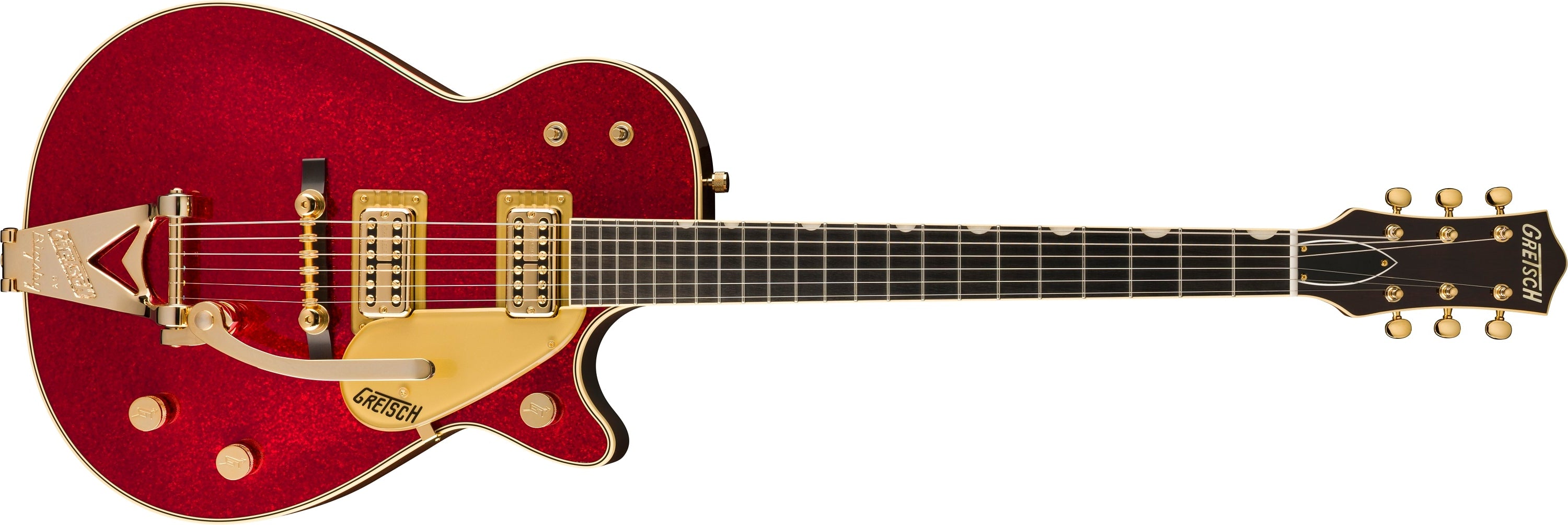 Gretsch MADE IN JAPAN G6129TG-59VS Limited Edition Sparkle Jet with String-Thru Bigsby Ebony Fingerboard, Red Sparkle 2401816894