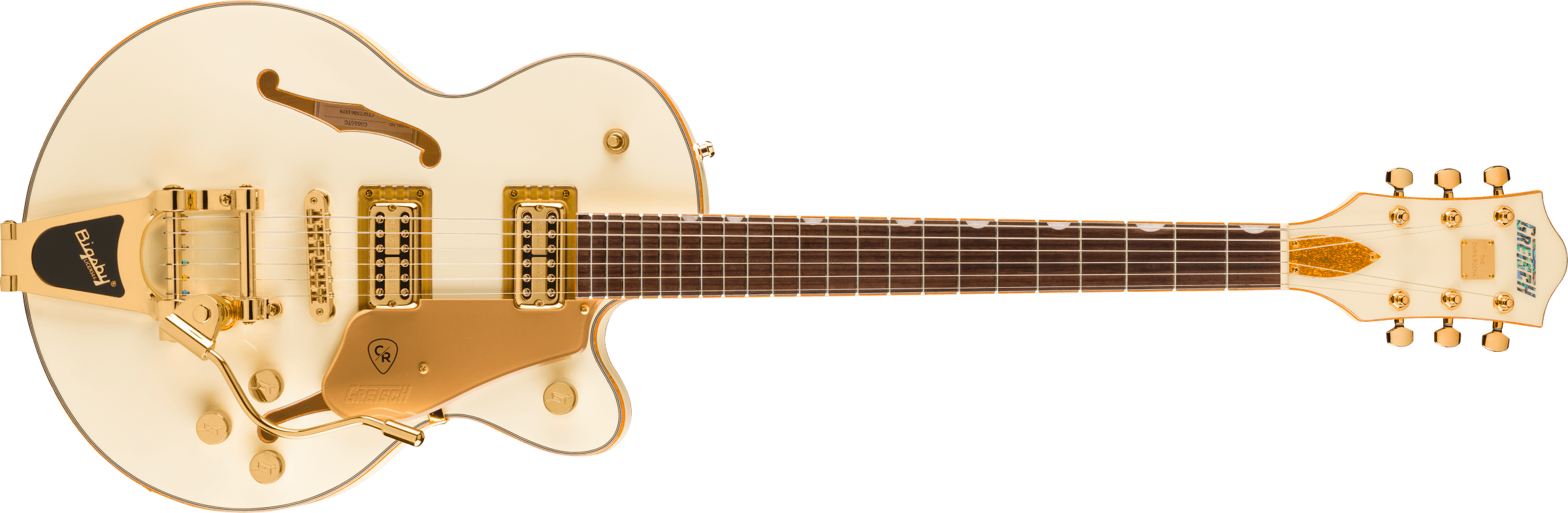 Gretsch Electromatic Chris Rocha Broadkaster Jr. Center Block, Rosewood Fingerboard, Vintage White 2509701653 SERIAL NUMBER CYGC23110721 - 7.0 LBS