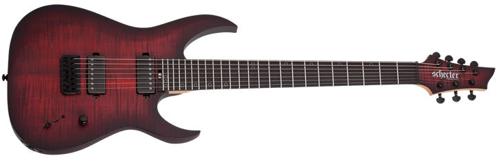 Schecter Sunset-7 Extreme 7 String Satin Scarlet Burst 2573-SHC