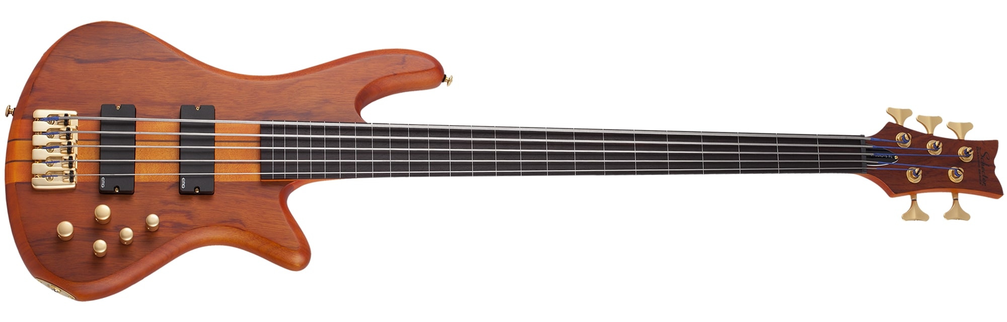 Schecter Stiletto Studio 5 Fretless Electric Bass Honey Satin 2770 SHC