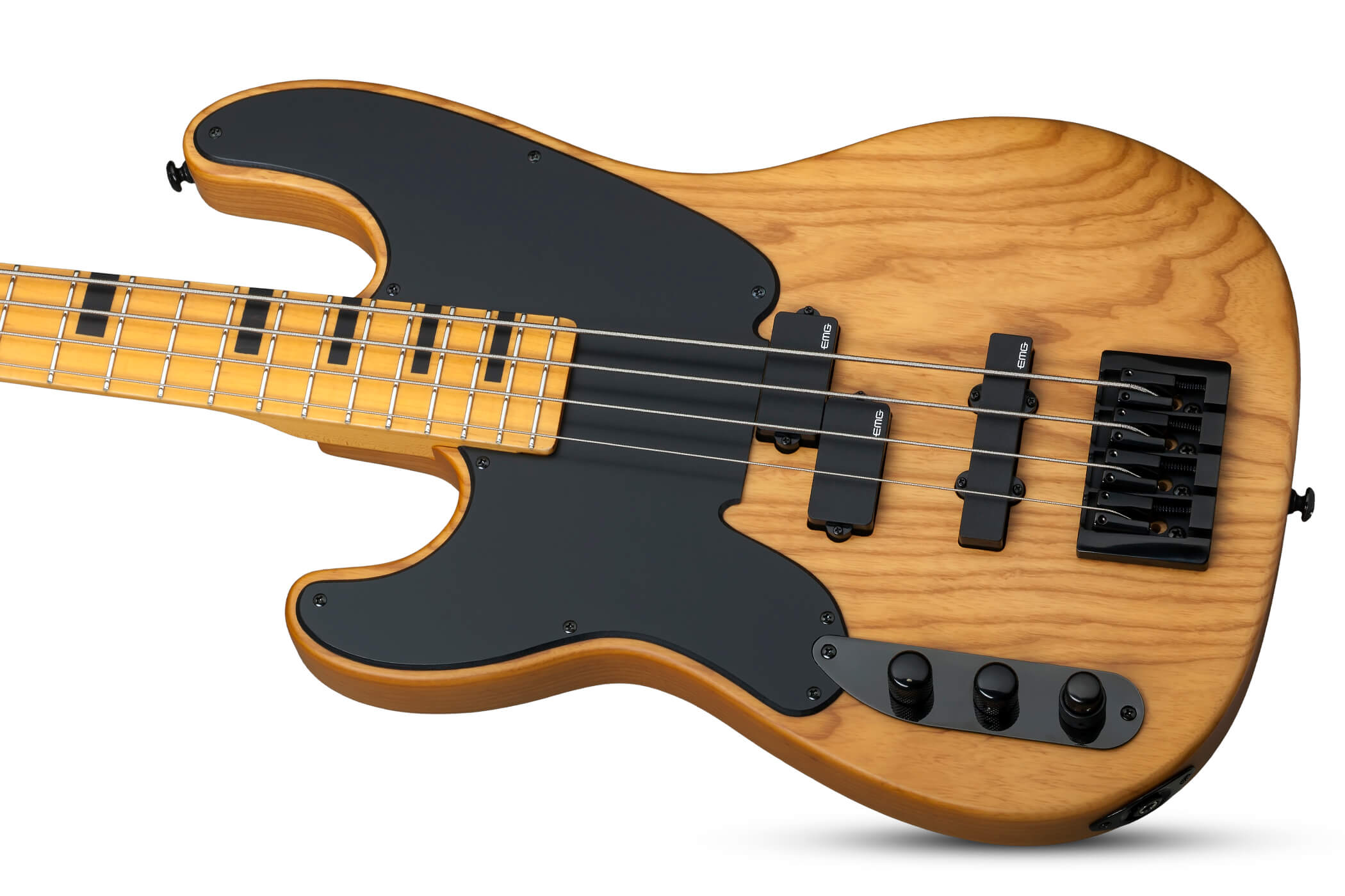 Schecter Model-T Session Left-Handed Electric Bass, Aged Natural Satin 2849-SHC