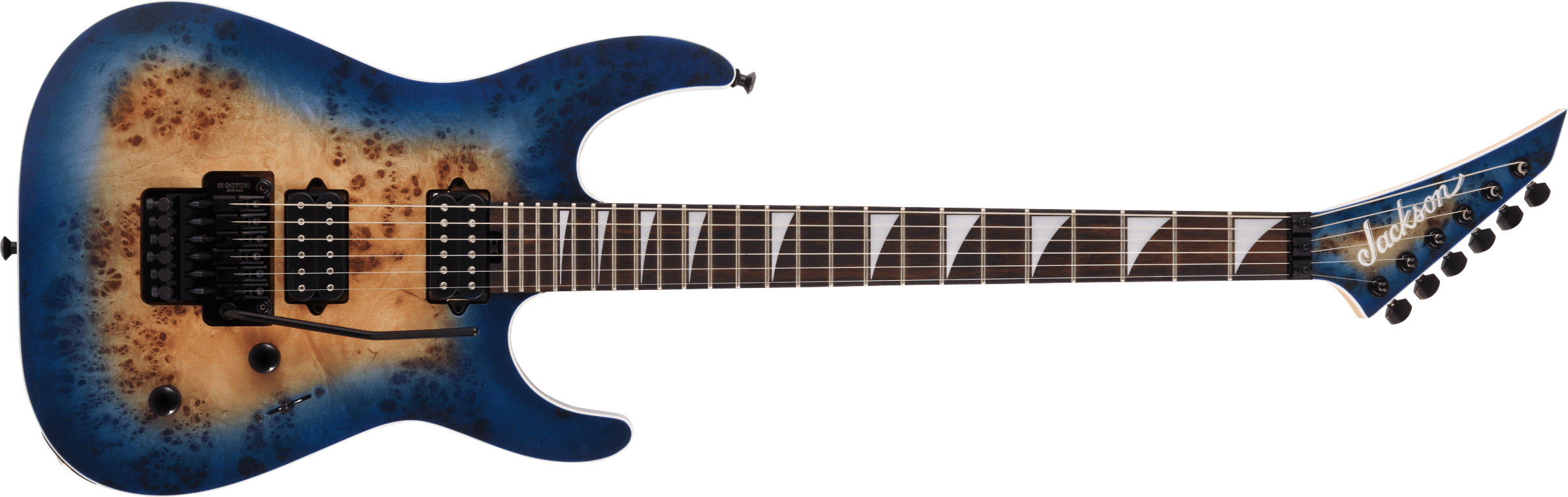 Jackson MJ MADE IN JAPAN Series Dinky® DKRP, Ebony Fingerboard, Transparent Blue Burst 2904011811