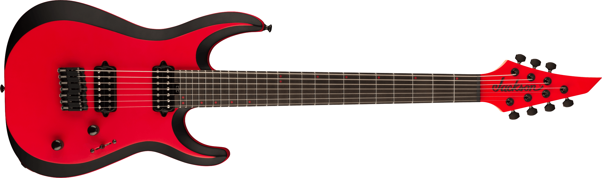 JACKSON Pro Plus Series DK Modern MDK7 HT, Ebony Fingerboard, Satin Red with Black bevels 2910003539