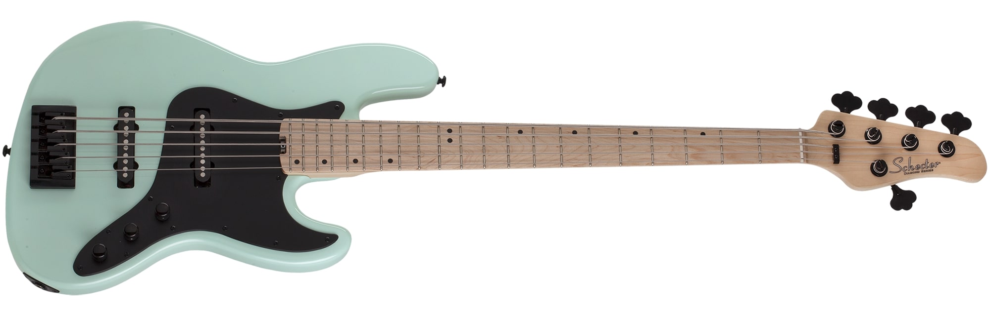 Schecter 5-string Electric Bass with Alder Body, Maple Neck, Maple Fingerboard - Sea Foam Green 2912-SHC