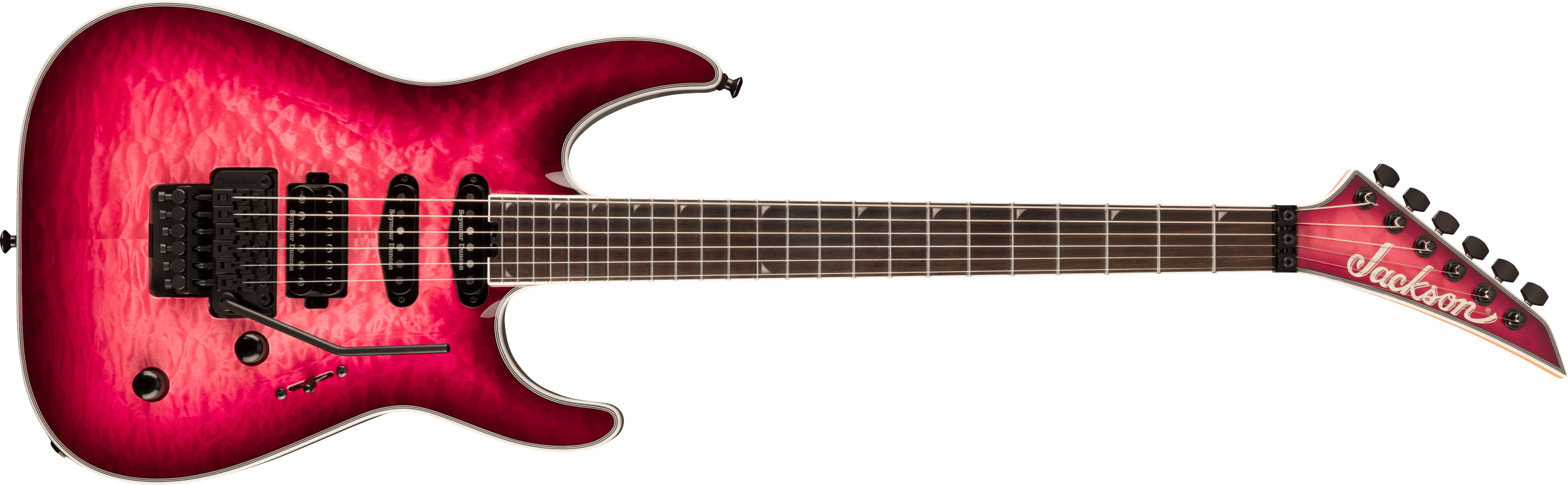 JACKSON Pro Plus Series Soloist SLA3Q, Ebony Fingerboard, Fuschia Burst 2914327592